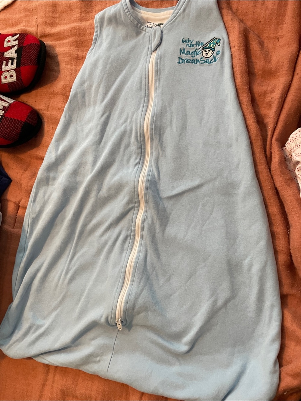 Magic Merlin’s Light Blue Baby Sleep Sack with Front Zipper